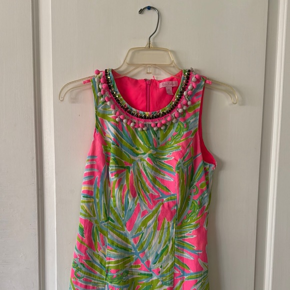 Lily Pulitzer Vibrant Pink and Green Sleeveless Dress - Picture 2 of 5